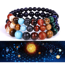 Load image into Gallery viewer, Galaxy Universe Nine Planets Natural Stone Earth Bracelet - Love Essential Being