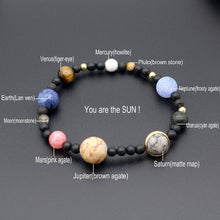 Load image into Gallery viewer, Galaxy Universe Nine Planets Natural Stone Earth Bracelet - Love Essential Being