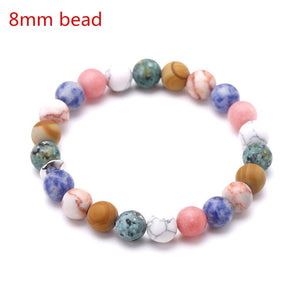 Galaxy Universe Nine Planets Natural Stone Earth Bracelet - Love Essential Being