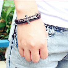 Load image into Gallery viewer, Genuine Leather and Hemp Cord Bracelet - Love Essential Being
