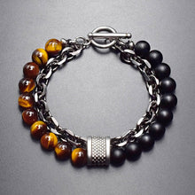 Load image into Gallery viewer, Tiger Eye Stone Beaded Bracelet