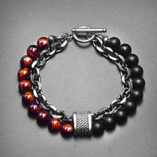 Load image into Gallery viewer, Tiger Eye Stone Beaded Bracelet