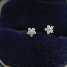 Load image into Gallery viewer, Sterling Silver Crystal Five-pointed Star Earrings - Love Essential Being