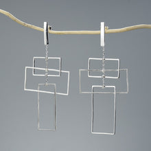 Load image into Gallery viewer, Sterling 18K Gold Plated Geometic Elements Dangle Earrings - Love Essential Being