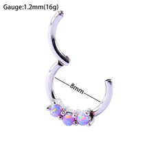 Load image into Gallery viewer, 1PC Opal Cluster Surgical Steel Ear Tragus Helix Cartilage Nose Septum Daith Earrings