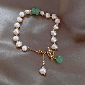 Natural Pearl Pendant Bracelet