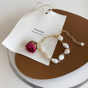 Natural Pearl Pendant Bracelet