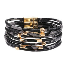 Load image into Gallery viewer, Leopard Leather Multilayer Wide Wrap Bracelet - Love Essential Being