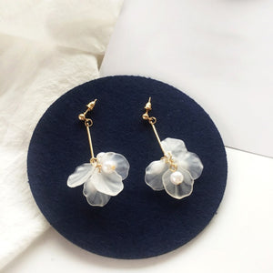 Handmade Delicate Floral Dangle Earrings - Love Essential Being