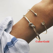Load image into Gallery viewer, 4PCS/Set Boho Geometric Tassel Chain MultiLayer Bangles