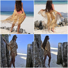 Load image into Gallery viewer, Glittery Cover Up Beach Dress
