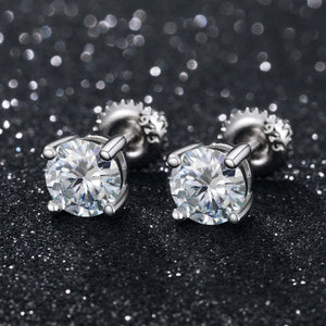 Real 0.1-1 Carat D Color Moissanite Earrings 925 Sterling Silver - Love Essential Being