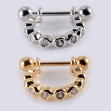Load image into Gallery viewer, 1pcs Surgical Steel Barbell With CZ Hoop Ear Tragus Cartilage Helix Earrings