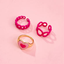 Load image into Gallery viewer, Colorful Painted Metallic Rings 1pc/3pcs sets