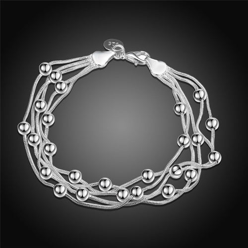 Sterling Silver Five Chain Bracelet - Love Essential Being