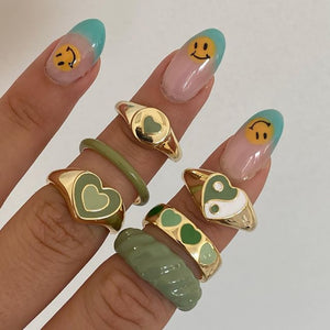 Colorful Embrace Rings Sets