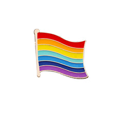 Load image into Gallery viewer, Rainbow Heart Peace Love and Pride Enamel Pins