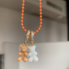 Load image into Gallery viewer, Gummy Bear Charms Zircon Pearl Chain Necklace