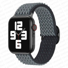 Load image into Gallery viewer, Scrunchie Strap for Apple watch band 40mm 44mm 45mm 41mm 38mm 42mm Elastic Nylon solo Loop bracelet iWatch serie 3 4 5 6 se 7