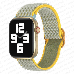 Scrunchie Strap for Apple watch band 40mm 44mm 45mm 41mm 38mm 42mm Elastic Nylon solo Loop bracelet iWatch serie 3 4 5 6 se 7