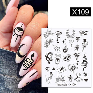 Harunouta Day Love Heart Pattern Decals Stickers Nails Art