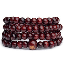 Load image into Gallery viewer, Natural Sandalwood Buddha Prayer Beaded Knot Bracelets - Love Essential Being