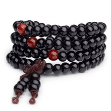 Load image into Gallery viewer, Natural Sandalwood Buddha Prayer Beaded Knot Bracelets - Love Essential Being