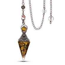 Load image into Gallery viewer, Balancing Crystal Pendulum Necklace