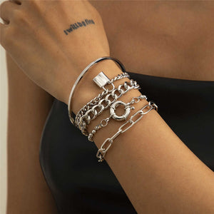5Pcs/Set Bohemian Snake Chain Link Charm Bracelets - Love Essential Being
