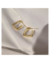 Load image into Gallery viewer, Silver Geometric Metal Earrings