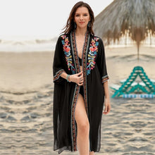 Load image into Gallery viewer, Embroidered Kaftan Beach Tunic Beach Cover up