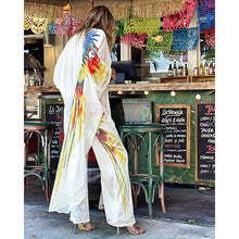Load image into Gallery viewer, Bohemian Chiffon Kaftan Dress Kimono Print Tunic Beach Swimsuit Cover Up
