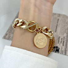Load image into Gallery viewer, Boho Thick Gold Color Charm Bangle Bracelets