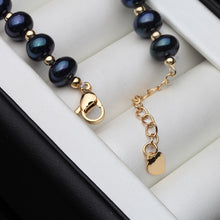 Load image into Gallery viewer, Natural Freshwater Black Pearl Bracelet