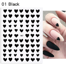 Load image into Gallery viewer, 3D Nail Stickers Heart Love Self-Adhesive Slider Letters Nail Art