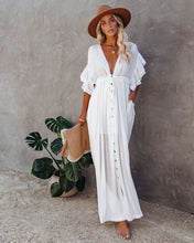 Load image into Gallery viewer, Embroidered Kaftan Beach Tunic Beach Cover up