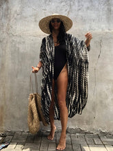 Load image into Gallery viewer, Fitshinling Summer Kimono Swimwear Beach Cover Up With Sash
