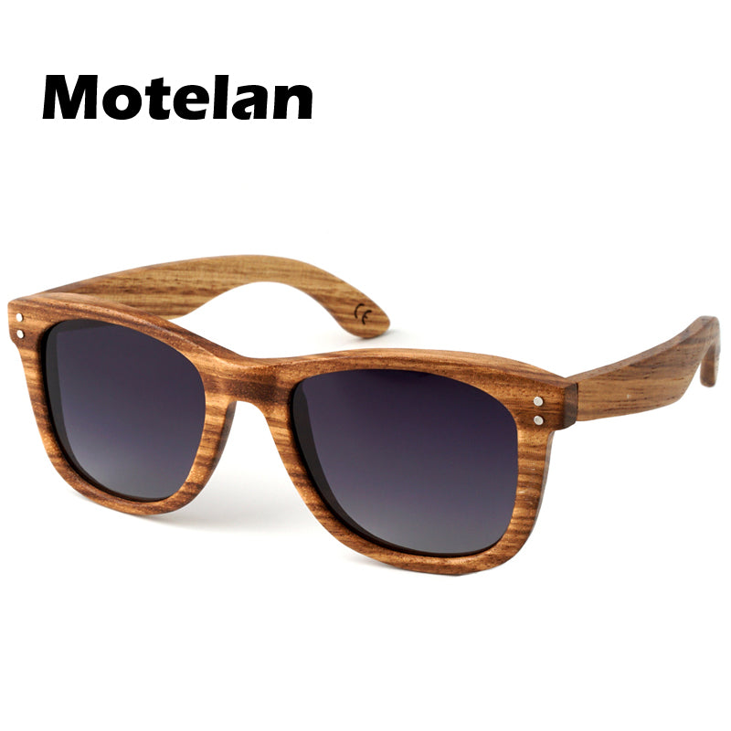 Zebra Wood Sunglasses with Silver Mirror Polarized Lens – Woodies