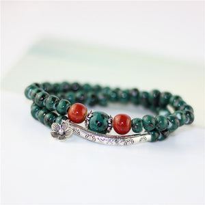 Ceramic Beaded Doubled Charm Bracelets - Love Essential Being
