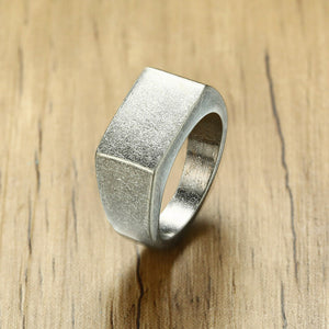 Stainless Raw Finish Men's Ring - Love Essential Being