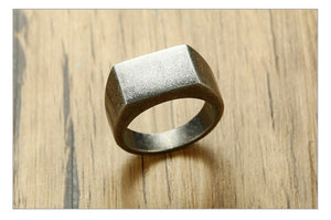 Stainless Raw Finish Men's Ring - Love Essential Being