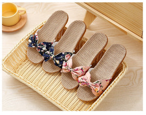 Floral Bows Slipper Sandals - Love Essential Being