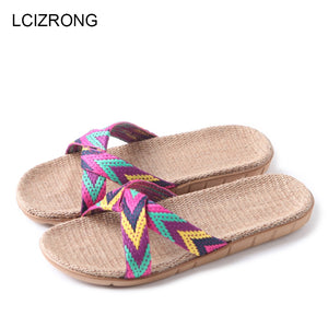Multi Color Flax Slippers - Love Essential Being