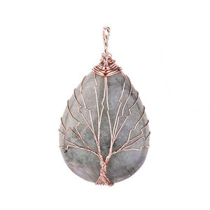 Natural Stone Drop Pendant - Love Essential Being