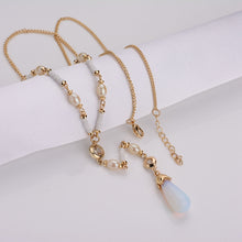 Load image into Gallery viewer, Pearl Moonstone Pendant Chain Necklace - Love Essential Being