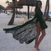 Load image into Gallery viewer, Hollow Lace Long Sleeve Swimwear Cover Up - Love Essential Being