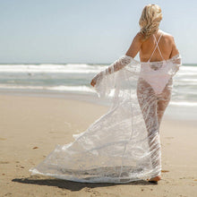 Load image into Gallery viewer, Hollow Lace Long Sleeve Swimwear Cover Up - Love Essential Being