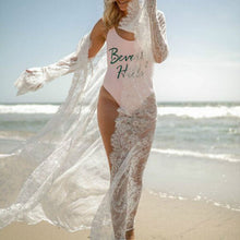 Load image into Gallery viewer, Hollow Lace Long Sleeve Swimwear Cover Up - Love Essential Being