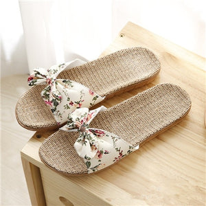 Floral Bows Slipper Sandals - Love Essential Being