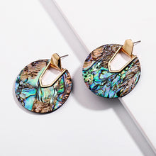 Load image into Gallery viewer, Colorful Acrylic Abalone Shell Earrings - Love Essential Being